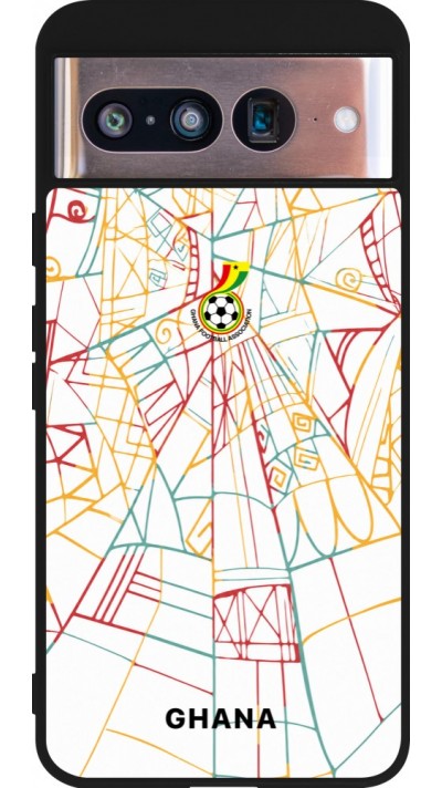 Google Pixel 8 Case Hülle - Silikon schwarz Ghana 2026 personalisierbares Fussballtrikot