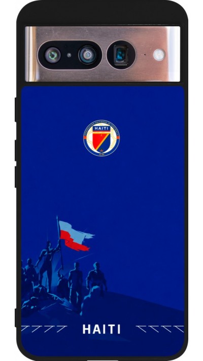 Google Pixel 8 Case Hülle - Silikon schwarz Haiti 2026 personalisierbares Fussballtrikot