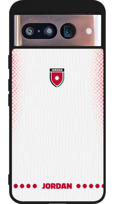 Google Pixel 8 Case Hülle - Silikon schwarz Jordanien 2026 personalisierbares Fussballtrikot