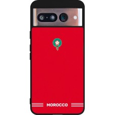 Google Pixel 8 Case Hülle - Silikon schwarz Marokko 2026 personalisierbares Fussballtrikot