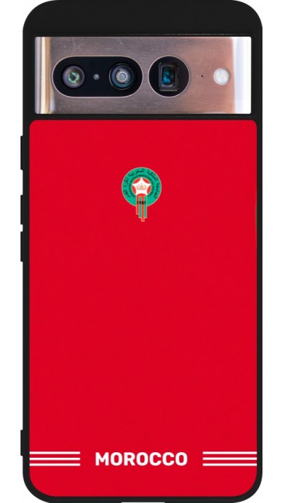 Google Pixel 8 Case Hülle - Silikon schwarz Marokko 2026 personalisierbares Fussballtrikot