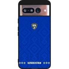 Google Pixel 8 Case Hülle - Silikon schwarz Usbekistan 2026 personalisierbares Fussballtrikot