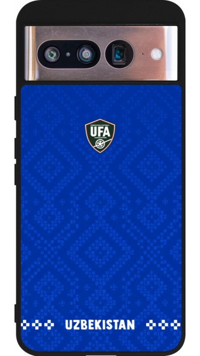 Google Pixel 8 Case Hülle - Silikon schwarz Usbekistan 2026 personalisierbares Fussballtrikot