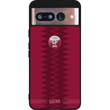 Google Pixel 8 Case Hülle - Silikon schwarz Qatar 2026 personalisierbares Fussballtrikot