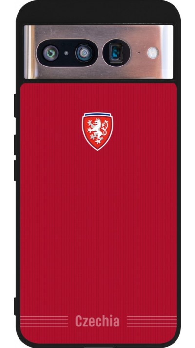 Google Pixel 8 Case Hülle - Silikon schwarz Tschechische Republik 2026 personalisierbares Fussballtrikot