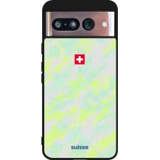 Google Pixel 8 Case Hülle - Silikon schwarz Schweiz Away 2026 personalisierbares Fussballtrikot