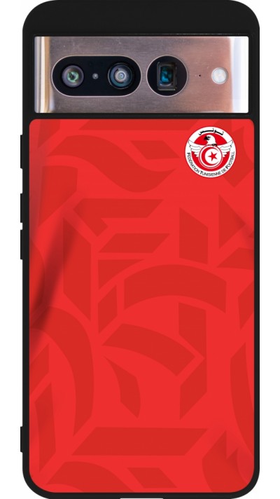 Google Pixel 8 Case Hülle - Silikon schwarz Tunesien 2022 personalisierbares Fussballtrikot