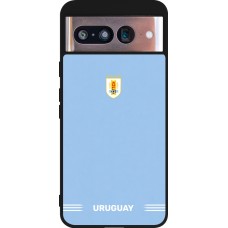 Google Pixel 8 Case Hülle - Silikon schwarz Uruguay 2026 personalisierbares Fussballtrikot