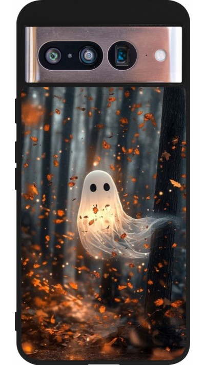 Google Pixel 8 Case Hülle - Silikon schwarz Halloween 2025 Ghost in the forest