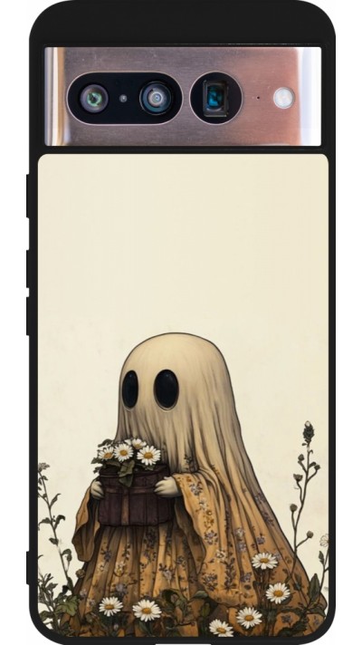 Google Pixel 8 Case Hülle - Silikon schwarz Halloween 2025 Ghost gardener