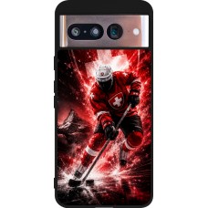 Google Pixel 8 Case Hülle - Silikon schwarz Hockey World Championship Player