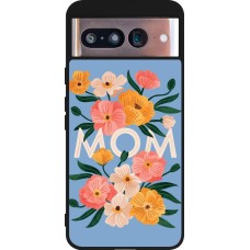 Google Pixel 8 Case Hülle - Silikon schwarz Mom 2026 Flowers