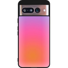 Google Pixel 8 Case Hülle - Silikon schwarz Orange Pink Blue Gradient