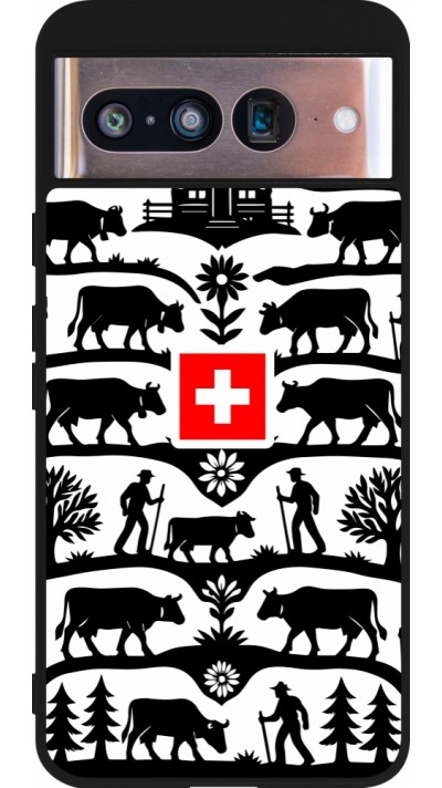 Google Pixel 8 Case Hülle - Silikon schwarz Poya Schweiz 3