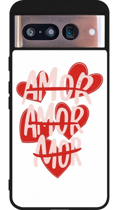 Google Pixel 8 Case Hülle - Silikon schwarz Saint Valentines Day 26 Amor