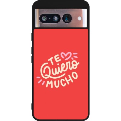 Google Pixel 8 Case Hülle - Silikon schwarz Saint Valentines Day 26 Te quiero mucho