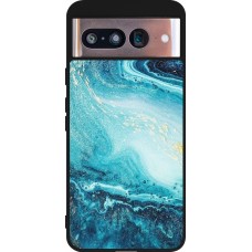 Google Pixel 8 Case Hülle - Silikon schwarz Sea Foam Blue