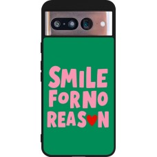 Google Pixel 8 Case Hülle - Silikon schwarz Smile for no reason 2026