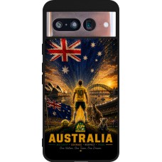 Google Pixel 8 Case Hülle - Silikon schwarz Fussball Australien splash 2026