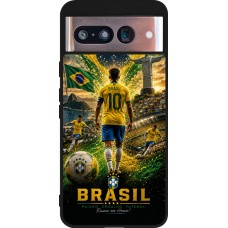Google Pixel 8 Case Hülle - Silikon schwarz Fussball Brasilien splash 2026
