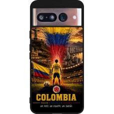 Google Pixel 8 Case Hülle - Silikon schwarz Fussball Kolumbien splash 2026