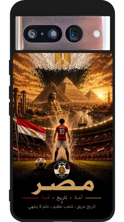 Google Pixel 8 Case Hülle - Silikon schwarz Fussball Ägypten splash 2026