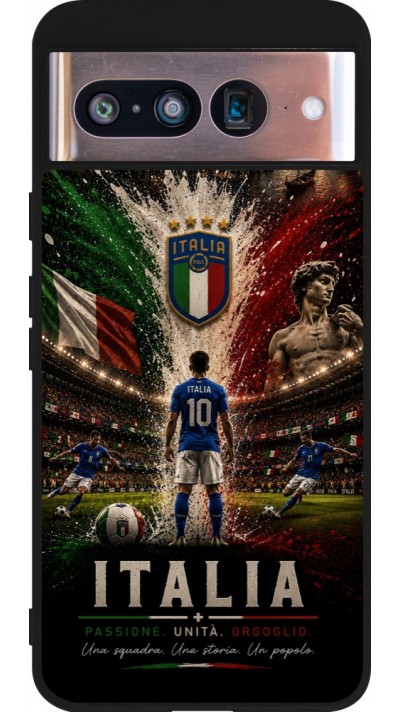 Google Pixel 8 Case Hülle - Silikon schwarz Fussball Italien splash 2026