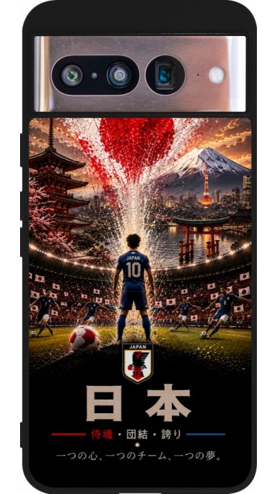 Google Pixel 8 Case Hülle - Silikon schwarz Fussball Japan splash 2026