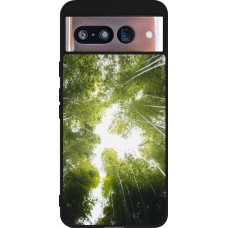Google Pixel 8 Case Hülle - Silikon schwarz Spring 23 forest blue sky