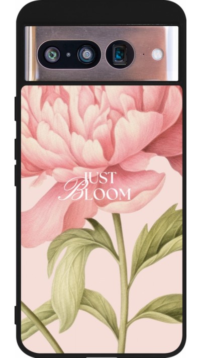 Google Pixel 8 Case Hülle - Silikon schwarz Just Bloom 2026