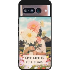 Google Pixel 8 Case Hülle - Silikon schwarz Live life in full moon 2026