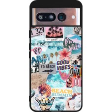 Coque Google Pixel 8 - Silicone rigide noir Summer 20 collage