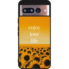 Google Pixel 8 Case Hülle - Silikon schwarz Summer 2025 Enjoy your life