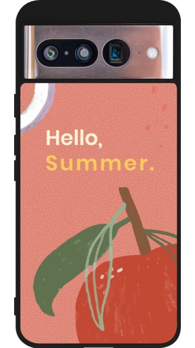 Google Pixel 8 Case Hülle - Silikon schwarz Summer 2025 Hello summer
