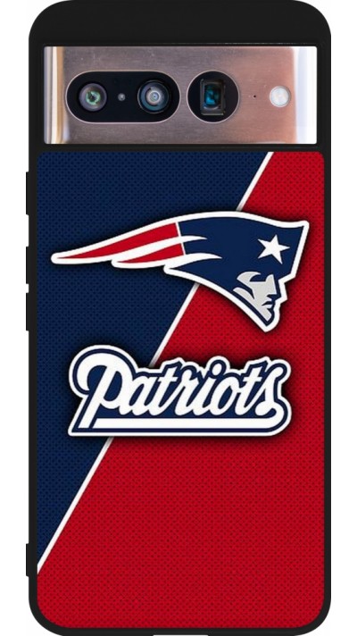 Google Pixel 8 Case Hülle - Silikon schwarz Super Bowl 26 Patriots 1