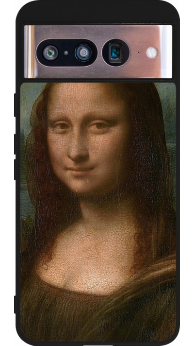 Google Pixel 8 Case Hülle - Silikon schwarz Kunstbild - Mona Lisa - Leonardo de Vinci