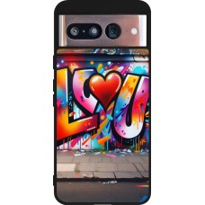 Google Pixel 8 Case Hülle - Silikon schwarz Valentin 2025 Liebe U Tag
