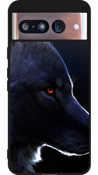 Google Pixel 8 Case Hülle - Silikon schwarz Wolf Shape