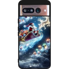 Google Pixel 8 Case Hülle - Silikon schwarz Weihnachten 2023 Verzauberter Weihnachtsmann