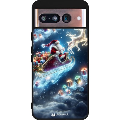 Google Pixel 8 Case Hülle - Silikon schwarz Weihnachten 2023 Verzauberter Weihnachtsmann