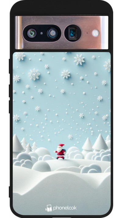 Google Pixel 8 Case Hülle - Silikon schwarz Weihnachten 2023 Kleiner Vater Schneeflocke