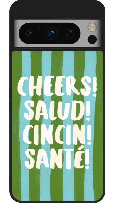 Google Pixel 8 Pro Case Hülle - Silikon schwarz Cheers 2026