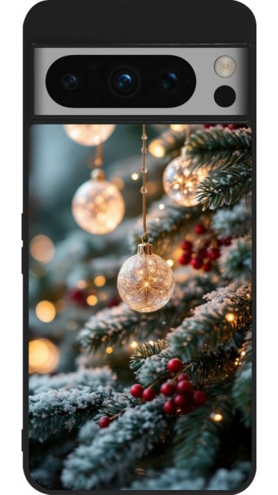 Google Pixel 8 Pro Case Hülle - Silikon schwarz Christmas 25 Xmas Decorated Tree