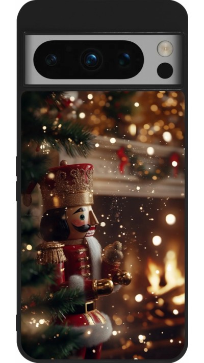 Google Pixel 8 Pro Case Hülle - Silikon schwarz Christmas 25 Xmas Nutcracker