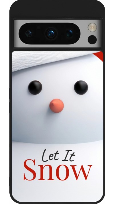 Google Pixel 8 Pro Case Hülle - Silikon schwarz Christmas 25 Xmas Snowman