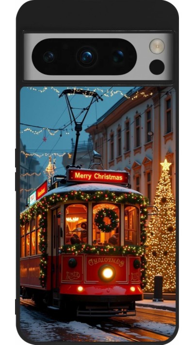 Google Pixel 8 Pro Case Hülle - Silikon schwarz Christmas 25 Xmas Train