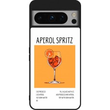 Google Pixel 8 Pro Case Hülle - Silikon schwarz Cocktail Rezept Aperol Spritz