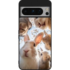 Google Pixel 8 Pro Case Hülle - Silikon schwarz Easter 2026 Rabbits