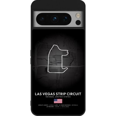 Google Pixel 8 Pro Case Hülle - Silikon schwarz F1 Track 2025 Las Vegas