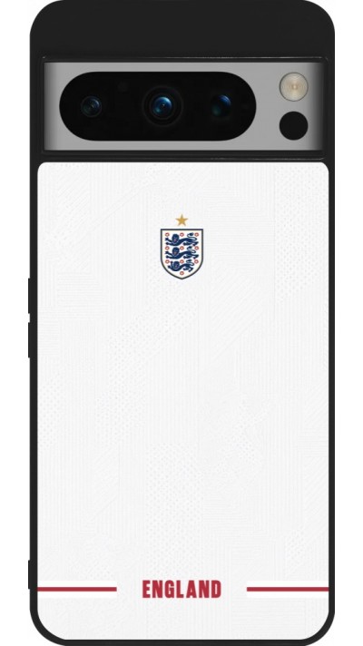 Google Pixel 8 Pro Case Hülle - Silikon schwarz England 2026 personalisierbares Fussballtrikot